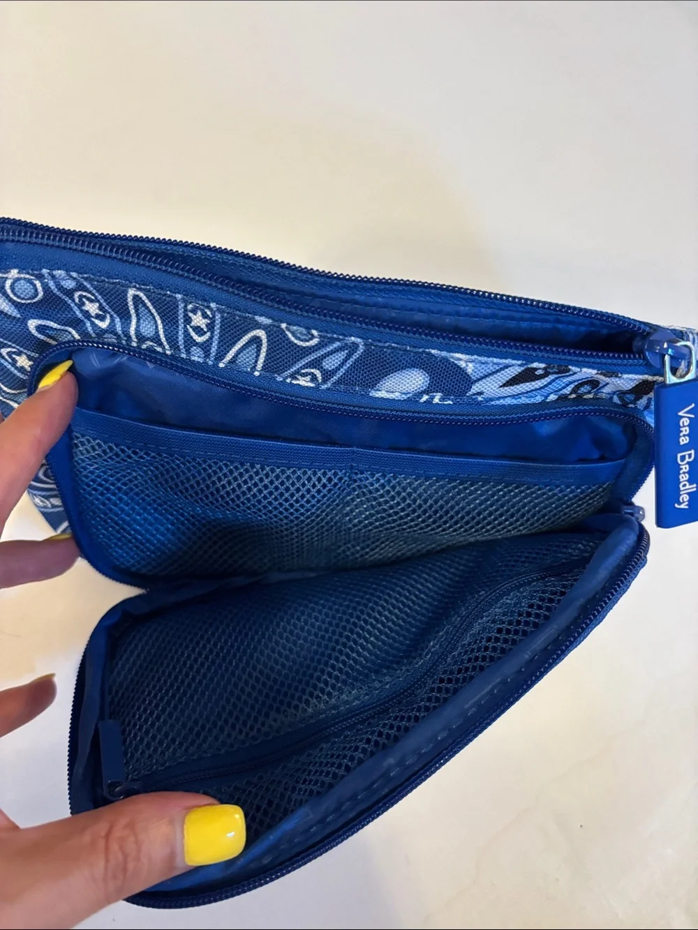 Vera Bradley Lighten Up Compact Organizer Blue Star Medallion